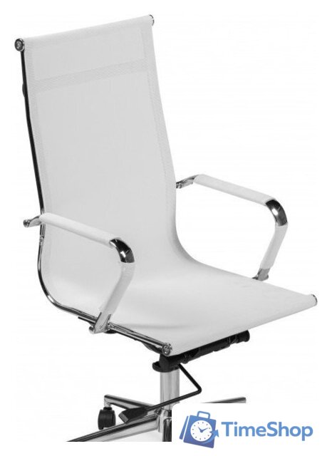 Офисное кресло Woodville Reus (белая сетка/хром) - Изображение №6 — Интернет-магазин Time-Shop