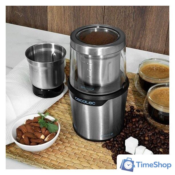 Электрическая кофемолка Cecotec Compact Titanmill 300 DuoClean 1559 - Изображение №4 — Интернет-магазин Time-Shop