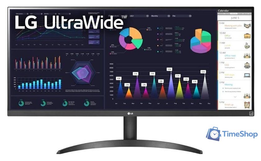 Монитор LG UltraWide 34WQ500-B - Изображение №1 — Интернет-магазин Time-Shop
