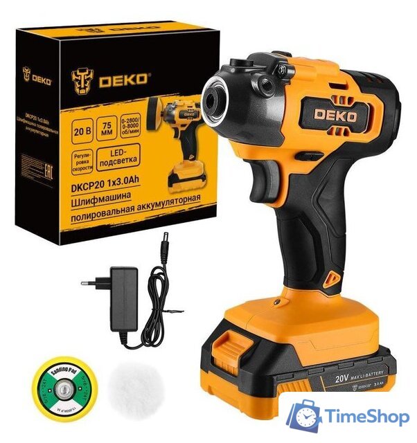 Полировальная машина Deko DKCP20 086-1007 (с 1-им АКБ) - Изображение №1 — Интернет-магазин Time-Shop