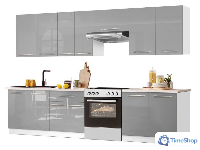 Готовая кухня Кастанье Мила 2.8 (серый пыльный) - Изображение №1 — Интернет-магазин Time-Shop
