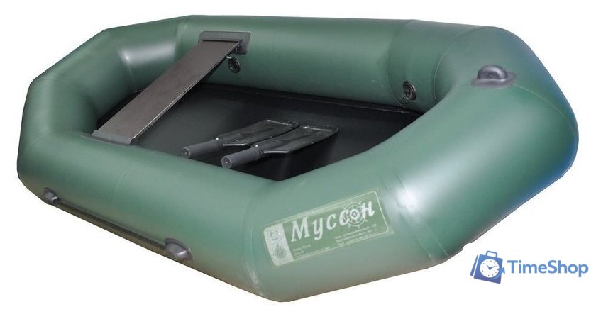 Гребная лодка Муссон R-200 с гребками (зеленый) - Изображение №3 — Интернет-магазин Time-Shop