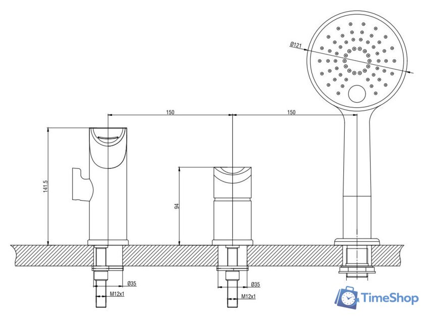 Смеситель Gross Aqua Space 1209288С - Изображение №7 — Интернет-магазин Time-Shop