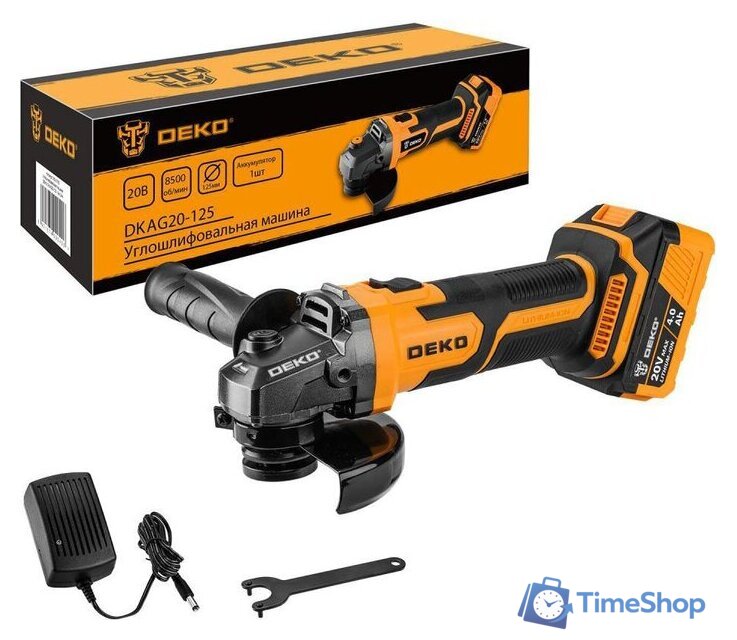 Угловая шлифмашина Deko DKAG20-125 (с 1-им АКБ) - Изображение №1 — Интернет-магазин Time-Shop