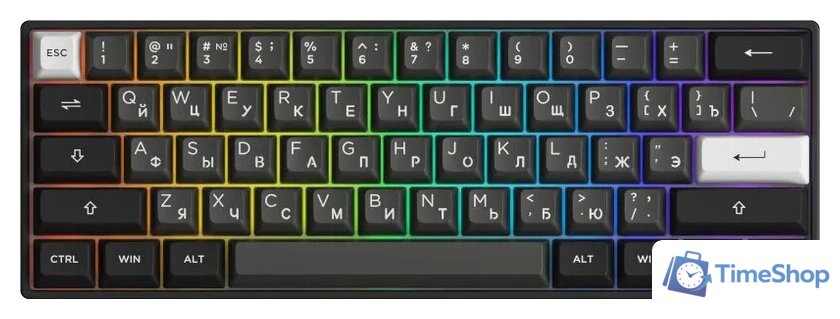 Клавиатура Akko 3061S Black & Silver (Akko Cream Yellow V3 Pro) - Изображение №1 — Интернет-магазин Time-Shop