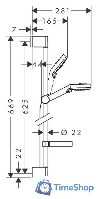 Душевой гарнитур  Hansgrohe Crometta Vario [26553400] - Изображение №2 — Интернет-магазин Time-Shop