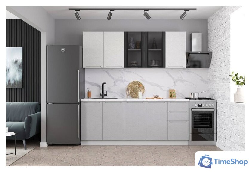 Шкаф напольный ДСВ Тренто С 700 (серый/серый) - Изображение №3 — Интернет-магазин Time-Shop