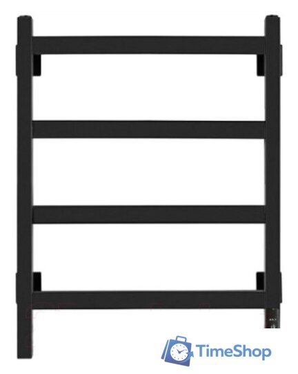 Полотенцесушитель Granula Квадро 40x60 (терморегулятор, черный матовый) - Изображение №1 — Интернет-магазин Time-Shop