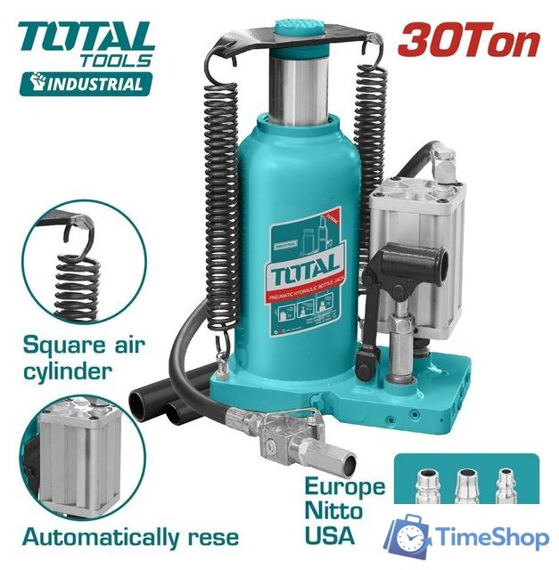 Бутылочный домкрат Total THT109306 30т - Изображение №1 — Интернет-магазин Time-Shop