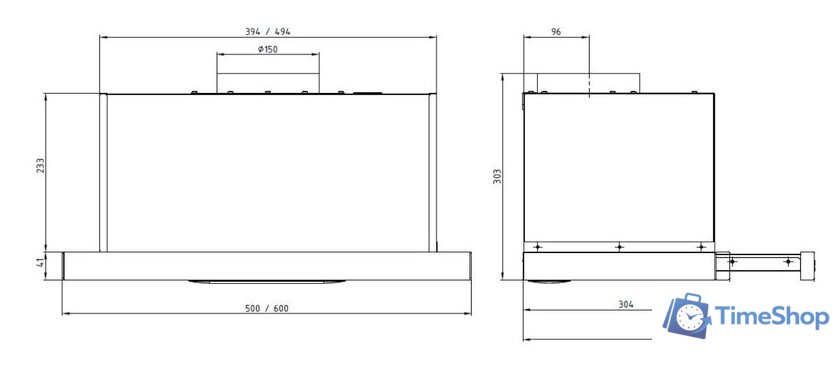 Кухонная вытяжка Elikor Slide 50П-1000 229459 (белый/стекло белое) - Изображение №2 — Интернет-магазин Time-Shop