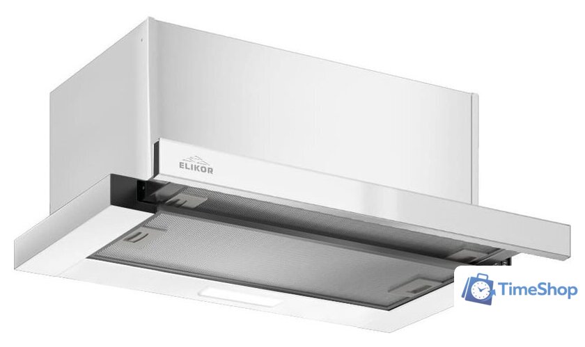 Кухонная вытяжка Elikor Slide 50П-1000 229459 (белый/стекло белое) - Изображение №1 — Интернет-магазин Time-Shop