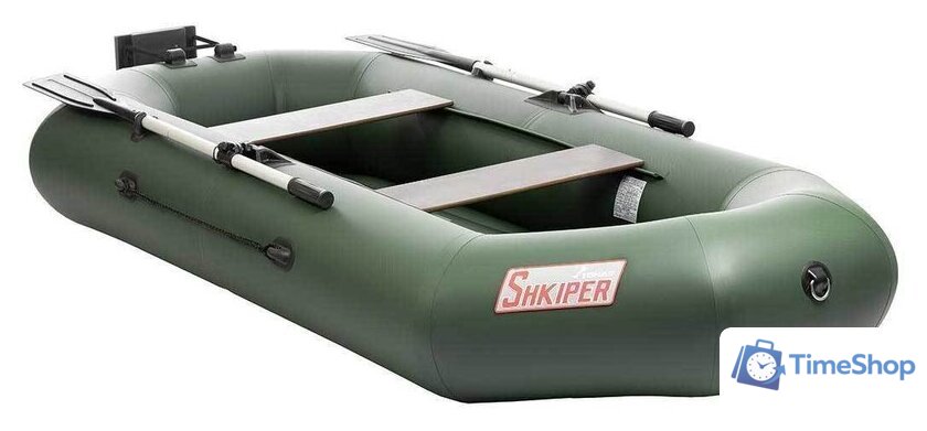 Моторно-гребная лодка Тонар Шкипер А260НТ (зеленый) - Изображение №1 — Интернет-магазин Time-Shop