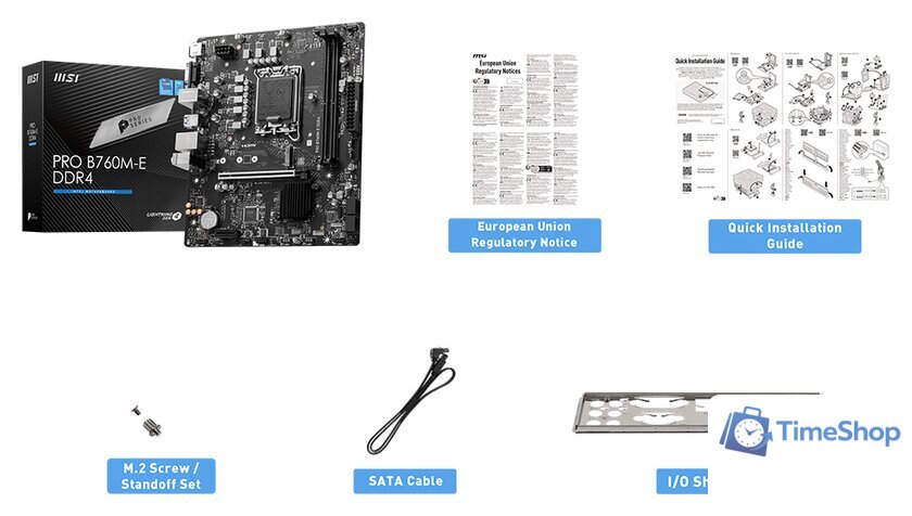Материнская плата MSI Pro B760M-E DDR4 - Изображение №2 — Интернет-магазин Time-Shop