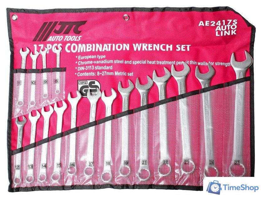 Набор ключей JTC JTC-AE2417S (17 предметов) - Изображение №1 — Интернет-магазин Time-Shop