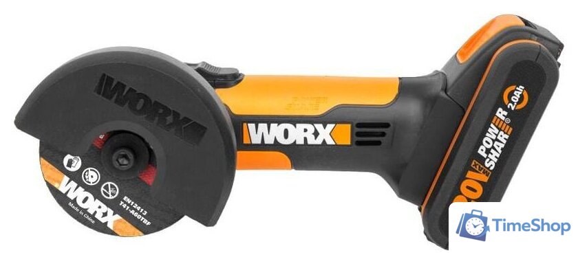 Угловая шлифмашина Worx WX801 (с 1-им АКБ, кейс) - Изображение №3 — Интернет-магазин Time-Shop