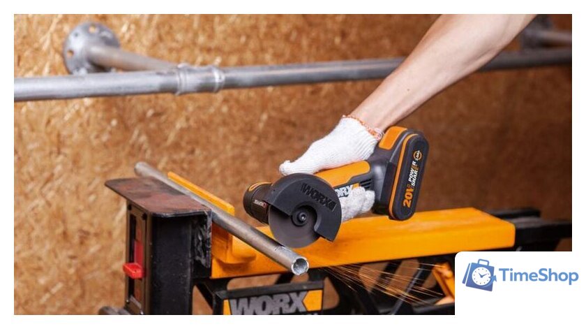 Угловая шлифмашина Worx WX801 (с 1-им АКБ, кейс) - Изображение №7 — Интернет-магазин Time-Shop