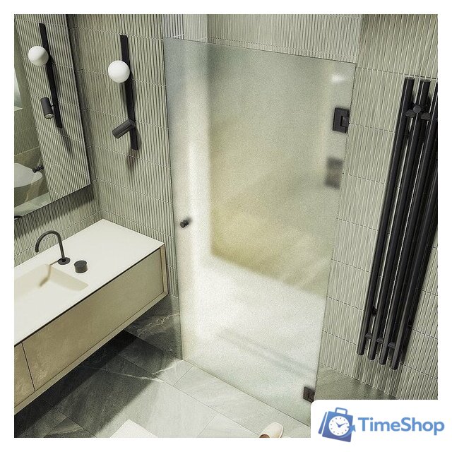 Душевая дверь MaybahGlass 195x70.5 MGD-519-6 (сатин стекло/черный) - Изображение №4 — Интернет-магазин Time-Shop