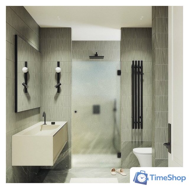 Душевая дверь MaybahGlass 195x70.5 MGD-519-6 (сатин стекло/черный) - Изображение №3 — Интернет-магазин Time-Shop