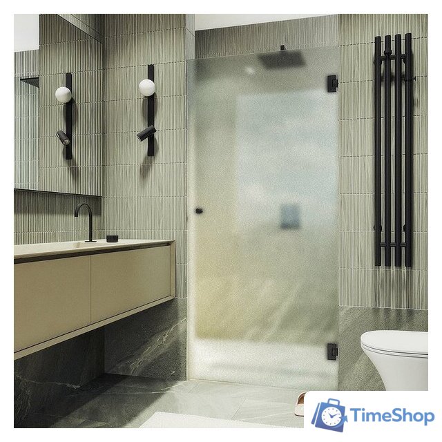 Душевая дверь MaybahGlass 195x70.5 MGD-519-6 (сатин стекло/черный) - Изображение №2 — Интернет-магазин Time-Shop