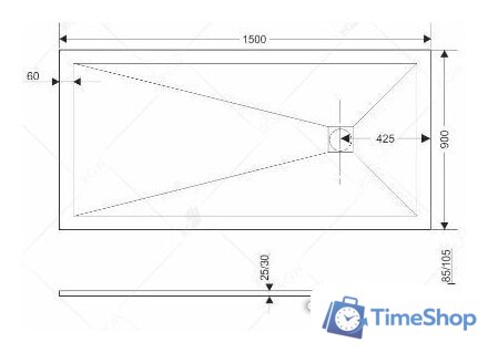 Душевой поддон RGW ST-0159G 150х90 - Изображение №4 — Интернет-магазин Time-Shop