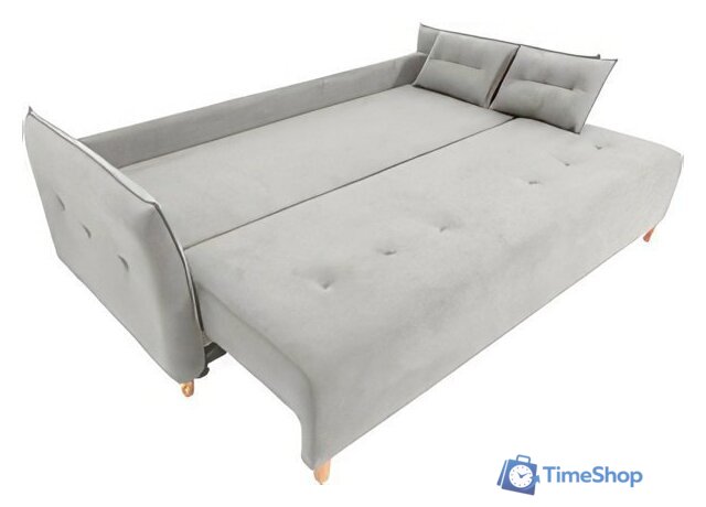 Диван Krones Цезарь 3 (велюр, светло-серый) - Изображение №4 — Интернет-магазин Time-Shop