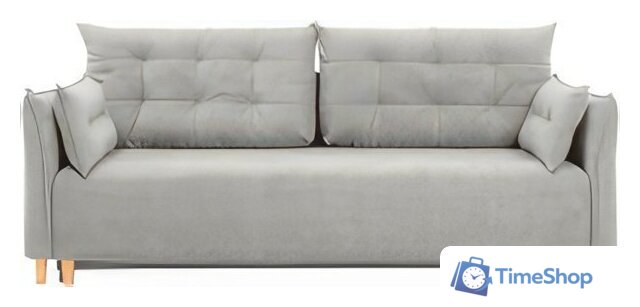 Диван Krones Цезарь 3 (велюр, светло-серый) - Изображение №1 — Интернет-магазин Time-Shop