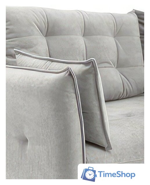 Диван Krones Цезарь 3 (велюр, светло-серый) - Изображение №2 — Интернет-магазин Time-Shop