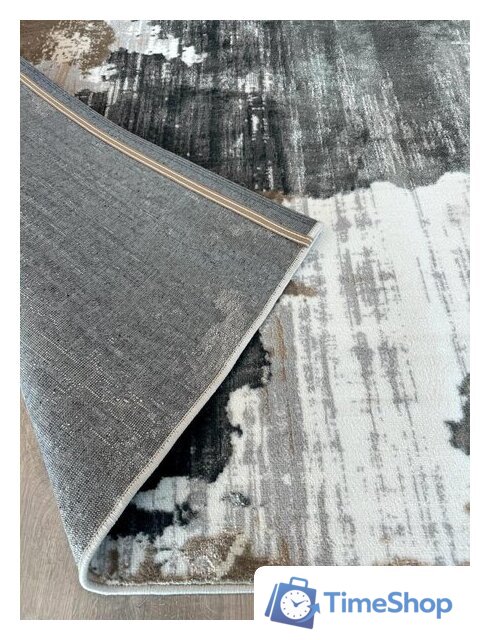 Ковер для жилой комнаты Radjab Carpet Бьянка прямоугольник D009A 7579RK-b 1.6x2.3 (cream shirink/blue fdy) - Изображение №2 — Интернет-магазин Time-Shop