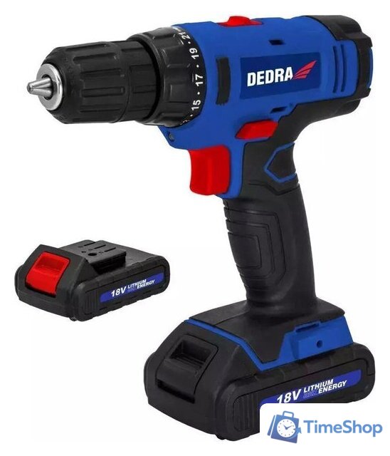 Дрель-шуруповерт Dedra DED7880B (с 2-мя АКБ 1.5 Ач, кейс) - Изображение №1 — Интернет-магазин Time-Shop