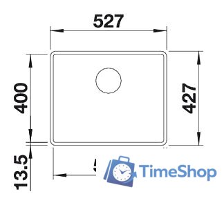 Кухонная мойка Blanco Subline 500-F (темная скала) - Изображение №2 — Интернет-магазин Time-Shop