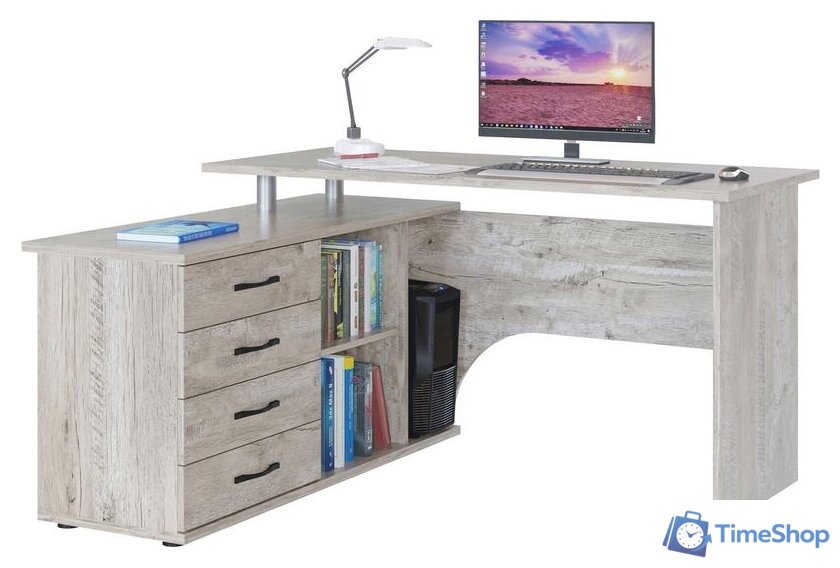 Стол Сокол КСТ-109 левый (дуб юкон) - Изображение №1 — Интернет-магазин Time-Shop