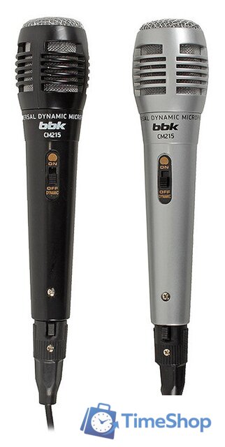 Комплект проводных микрофонов BBK CM215 (черный+серебристый) - Изображение №2 — Интернет-магазин Time-Shop