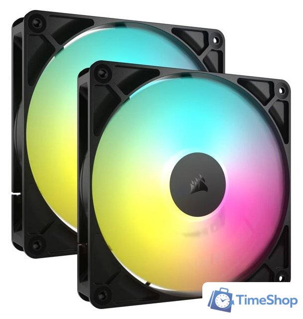 Комплект вентиляторов для корпуса Corsair RS140 PWM ARGB Dual Pack CO-9050183-WW - Изображение №1 — Интернет-магазин Time-Shop