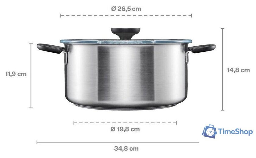 Кастрюля Fiskars Functional Form 1072317 - Изображение №3 — Интернет-магазин Time-Shop