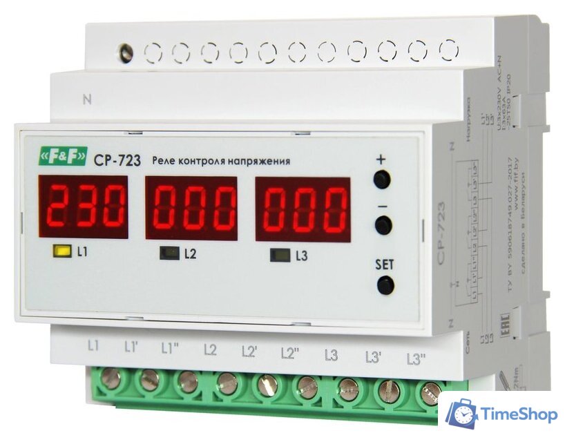 Реле напряжения Евроавтоматика F&F CP-723 EA04.009.015 - Изображение №1 — Интернет-магазин Time-Shop