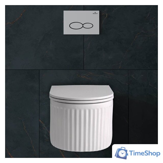 Унитаз подвесной Roxen Royal Matt в комплекте с инсталляцией StounFix Dual Fresh 6 в 1 968245 (кнопка: хром глянцевый) - Изображение №10 — Интернет-магазин Time-Shop