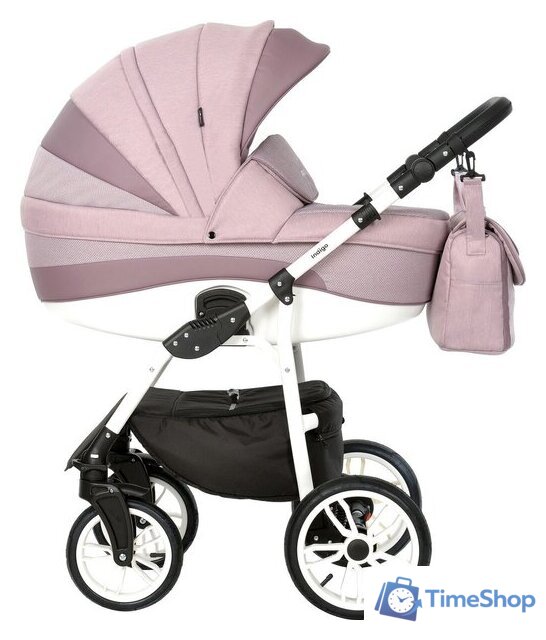Универсальная коляска Indigo indigo (2 в 1, In 04, темная пудра) - Изображение №2 — Интернет-магазин Time-Shop