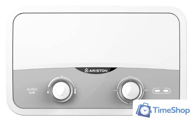 Проточный электрический водонагреватель кран+душ Ariston Aures SF 5.5 COM - Изображение №1 — Интернет-магазин Time-Shop