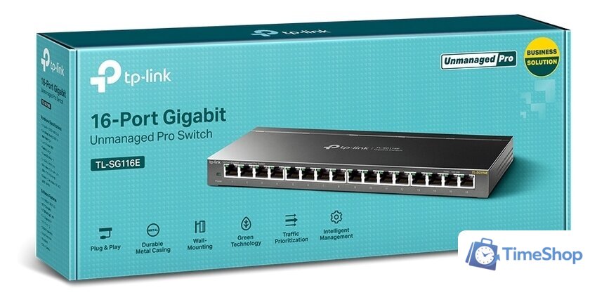 Настраиваемый коммутатор TP-Link TL-SG116E - Изображение №3 — Интернет-магазин Time-Shop