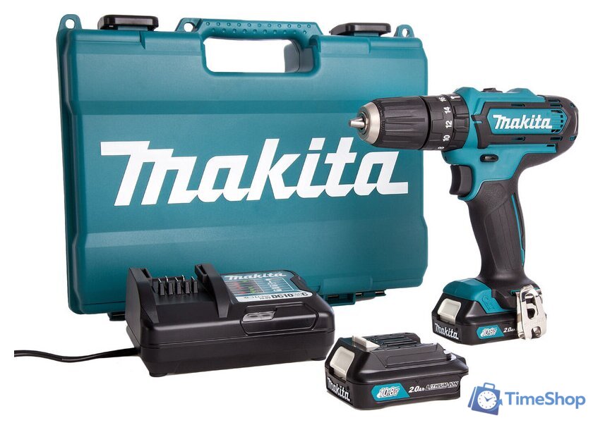 Ударная дрель-шуруповерт Makita HP332DWAE (с 2-мя АКБ, кейс) - Изображение №1 — Интернет-магазин Time-Shop