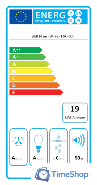 Кухонная вытяжка Falmec Quasar Green-Tech 90 800 м3/ч (черный) - Изображение №3 — Интернет-магазин Time-Shop