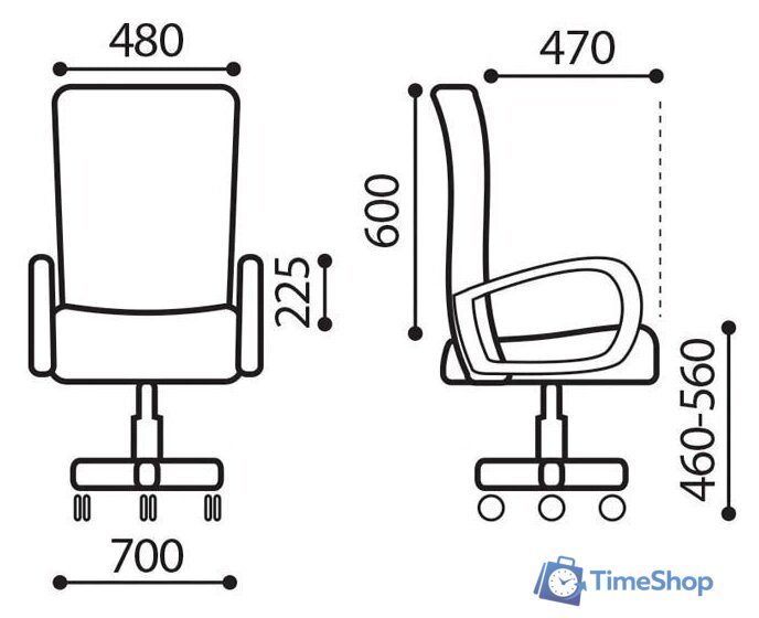 Офисное кресло Brabix Premium Kayman EX-532 (экокожа/хром черный) - Изображение №6 — Интернет-магазин Time-Shop