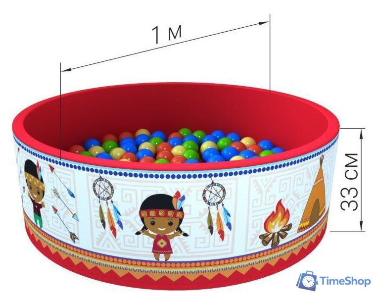 Сухой бассейн Romana Индейцы ДМФ-МК-02.52.01 (100 шариков) - Изображение №3 — Интернет-магазин Time-Shop