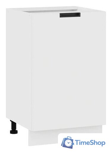 Шкаф напольный Трия Гренада с одной дверью 1Н5 (белый/холст белый) - Изображение №1 — Интернет-магазин Time-Shop