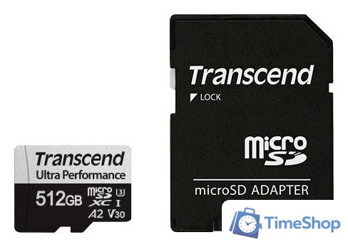 Карта памяти Transcend microSDXC 340S 512GB (с адаптером) - Изображение №1 — Интернет-магазин Time-Shop