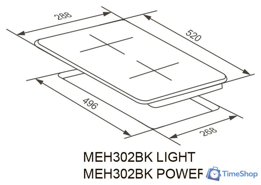 Варочная панель Meferi MEH302BK Power - Изображение №10 — Интернет-магазин Time-Shop