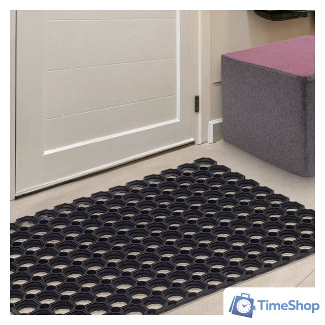Придверный коврик Sundays Home Ячейка 100x200x1.6см 93682 (черный) - Изображение №7 — Интернет-магазин Time-Shop