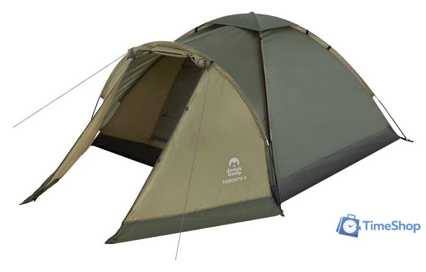 Треккинговая палатка Jungle Camp Toronto 4 (оливковый) - Изображение №1 — Интернет-магазин Time-Shop