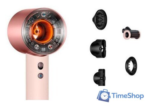 Фен Dyson HD16 Supersonic Nural Straight+Wavy (с переходником на евровилку, керамический розовый/розовое золото) - Изображение №2 — Интернет-магазин Time-Shop