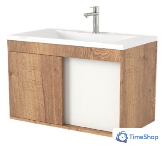  Дабер Тумба под умывальник 014 Andrea Elen 80 Т14.8А.0.21 (дуб галифакс/белый) - Изображение №1 — Интернет-магазин Time-Shop